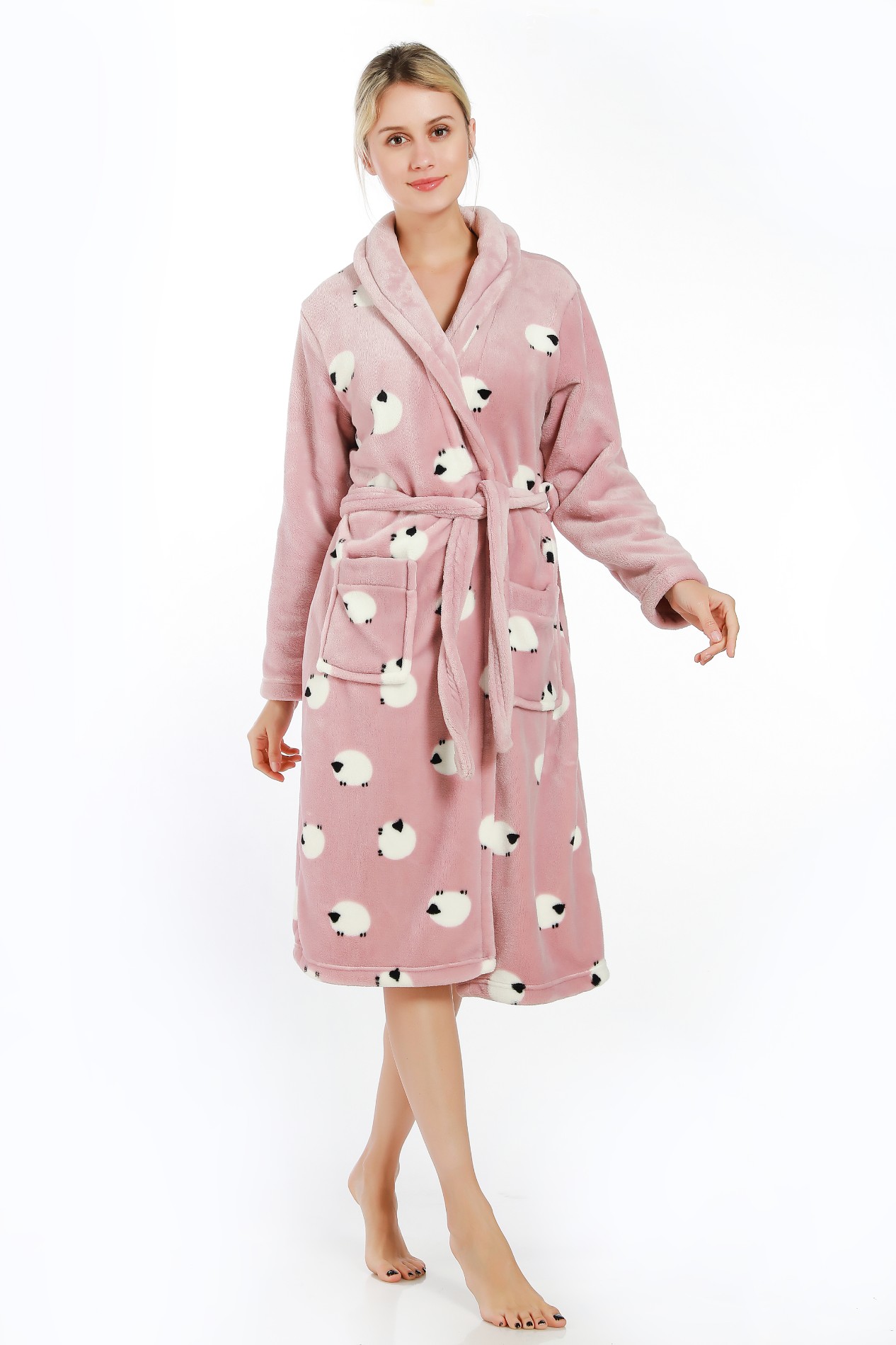 Printed Flannel Ladies Dressing Gown Manufacturers, Printed Flannel Ladies Dressing Gown Factory, Supply Printed Flannel Ladies Dressing Gown