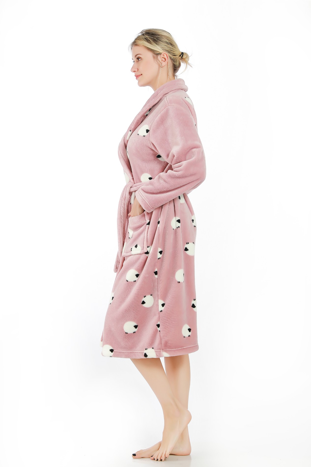 Printed Flannel Ladies Dressing Gown Manufacturers, Printed Flannel Ladies Dressing Gown Factory, Supply Printed Flannel Ladies Dressing Gown