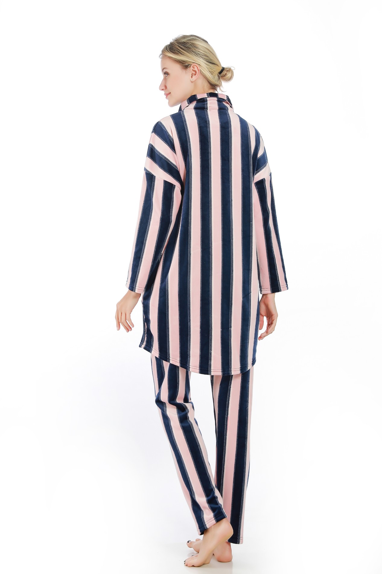 Striped Ladies Pajamas Set Manufacturers, Striped Ladies Pajamas Set Factory, Supply Striped Ladies Pajamas Set