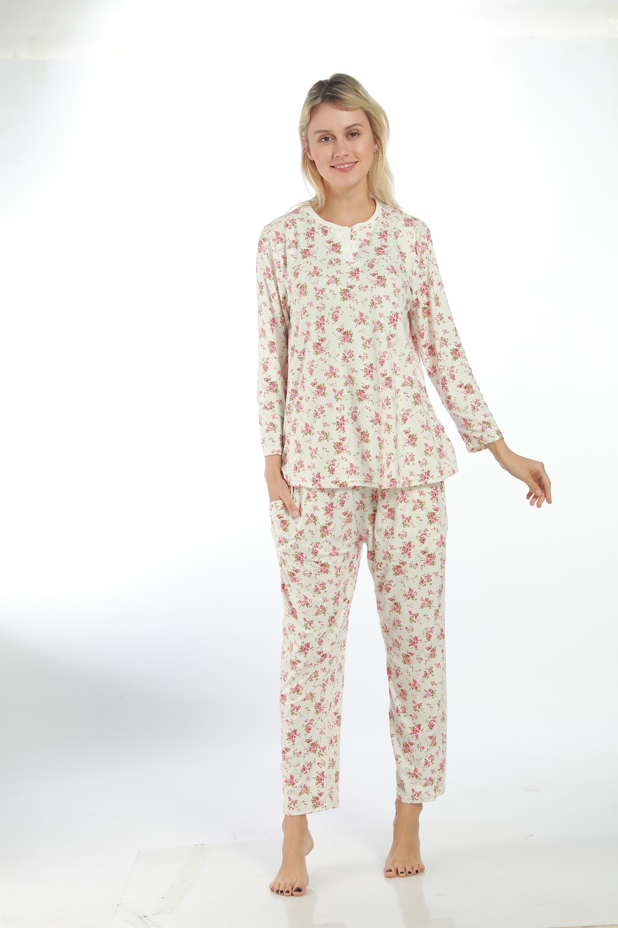 Printed Ladies Pajamas Set Manufacturers, Printed Ladies Pajamas Set Factory, Supply Printed Ladies Pajamas Set