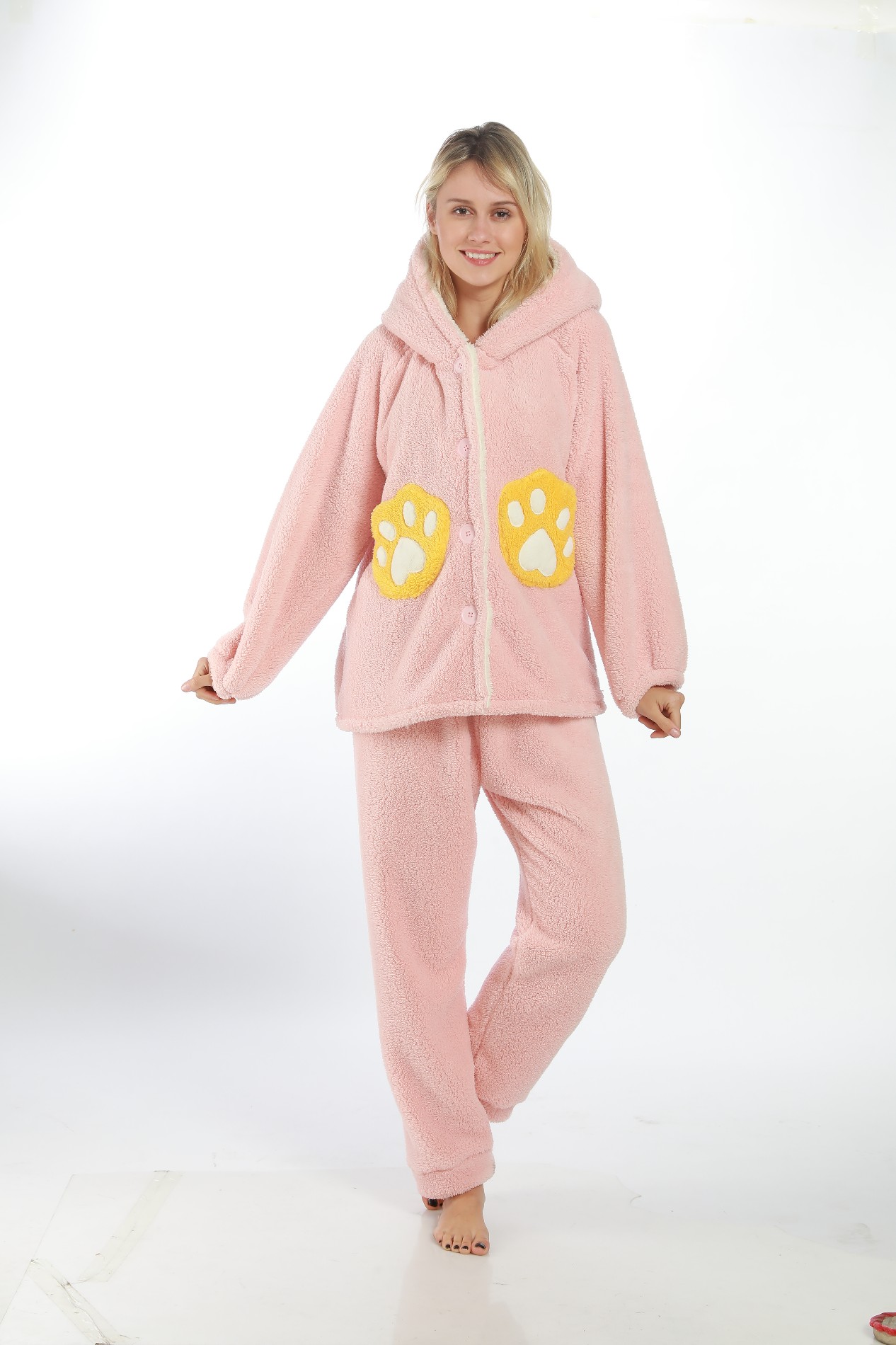 Pocket Footprints Ladies Pajamas Set Manufacturers, Pocket Footprints Ladies Pajamas Set Factory, Supply Pocket Footprints Ladies Pajamas Set