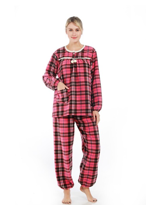 Plaid Velvet Ladies Pajamas Set Manufacturers, Plaid Velvet Ladies Pajamas Set Factory, Supply Plaid Velvet Ladies Pajamas Set