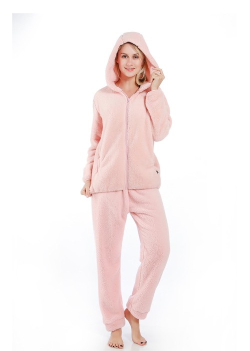 Solid Color Flannel Ladies Pajamas Set Manufacturers, Solid Color Flannel Ladies Pajamas Set Factory, Supply Solid Color Flannel Ladies Pajamas Set